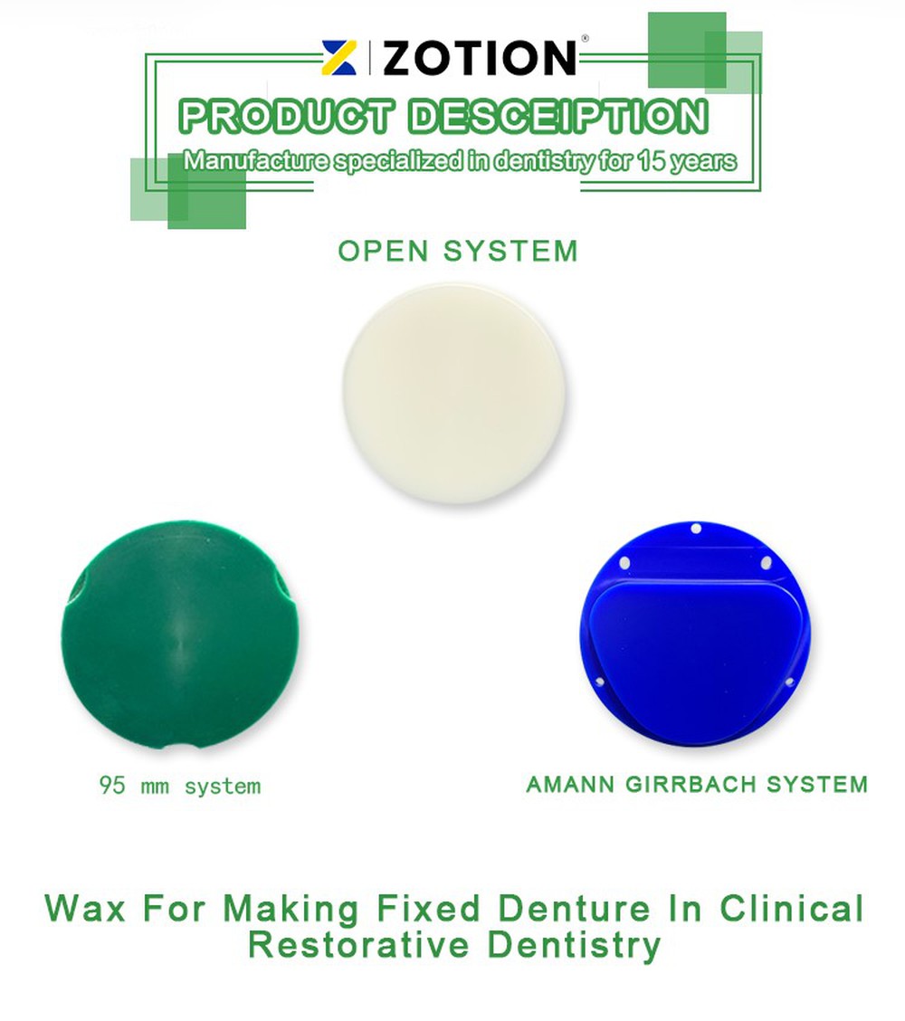 White Blue Green Dental CAD CAM Wax block description White Blue Green Dental CAD CAM Wax block description