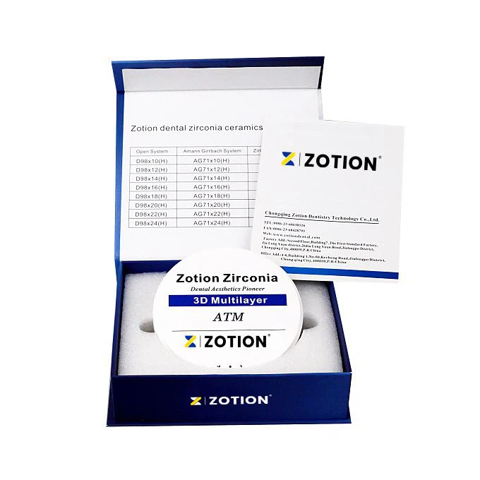 Zirconia Block 3D Multilayer Preshaded Block For Anterior Teeth